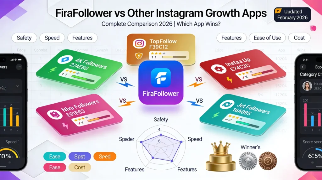 FiraFollower vs Other Instagram Growth Apps Complete Comparison 2026